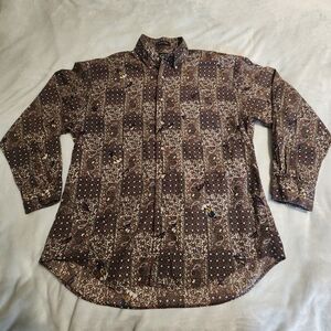 Gant Salty Dog Mens‎ Shirt Paisley Fishermen Imperial Poplin Button Long Sleeve